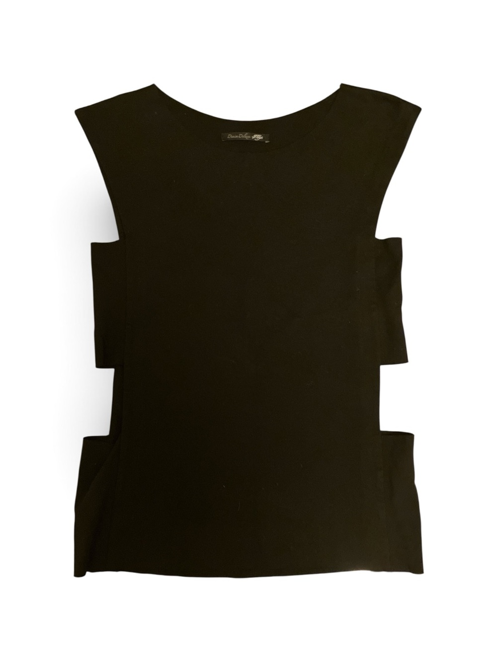 Made In Italy Women’s Black Cutout Shell Top